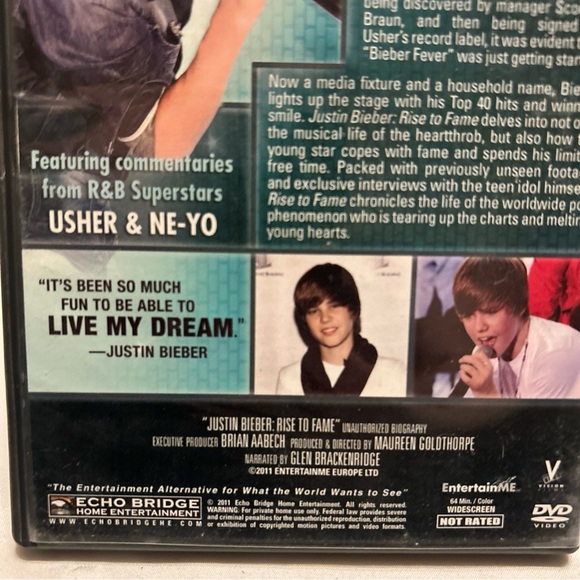 Justin Bieber untold story his rise to fame DVD movie - Picture 5 of 6